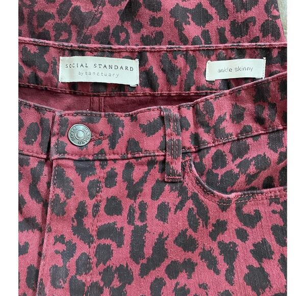 Sanctuary -The Social Standard - Skinny Ankle Jean Red Cat 6 X 26 - Picture 11 of 13